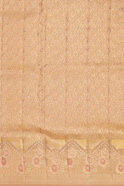 Image of Kanchipattu Pink Tissue Brocade Saree