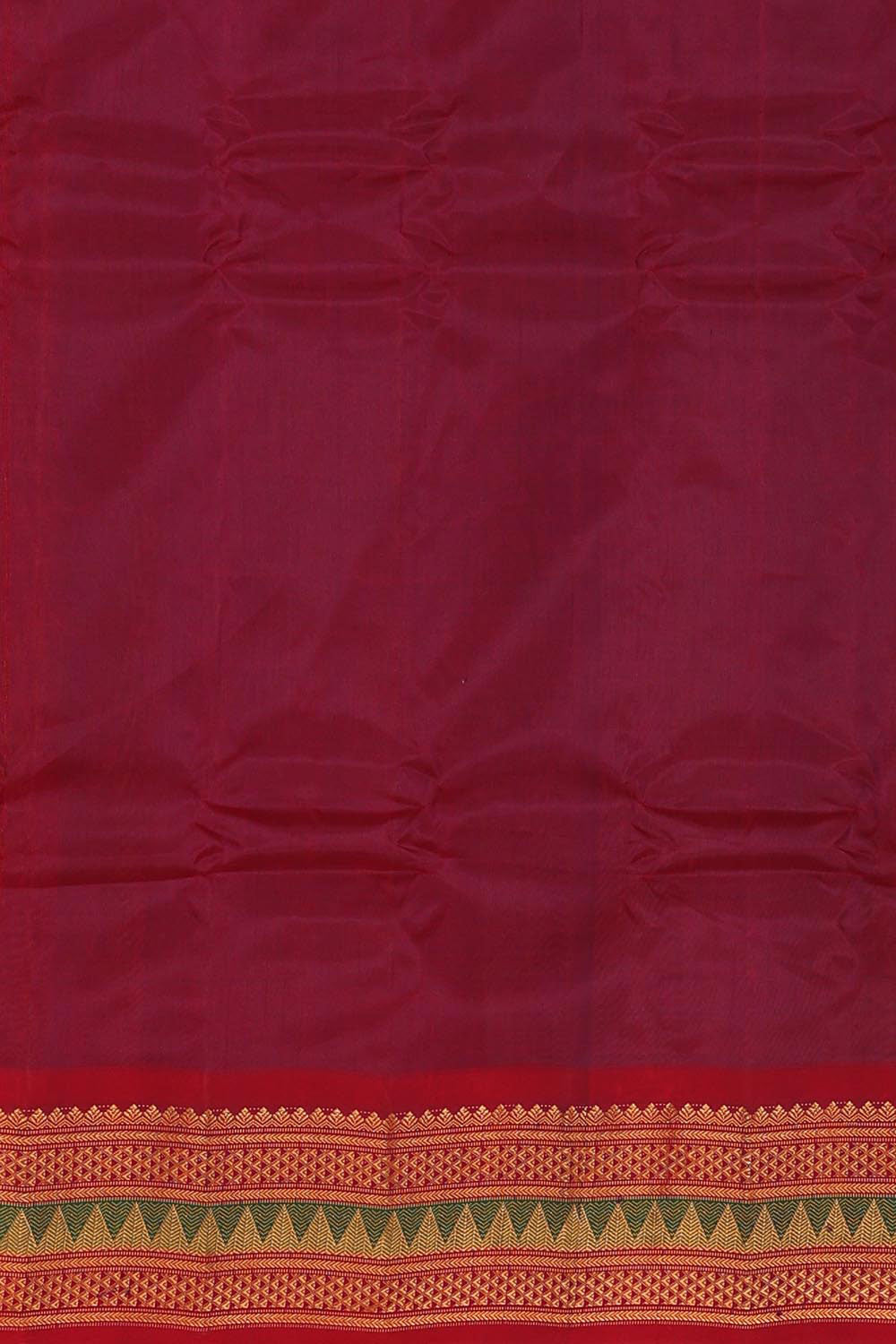 Gadwal Silk Cotton Purple Saree