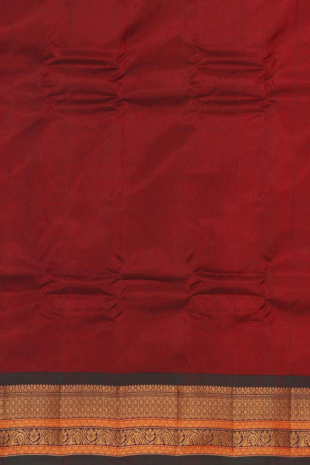 Gadwal Silk Cotton Reddish Pink Saree