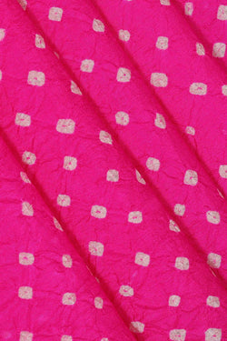 Image of Banarasi Chiniya Rani Pink Bandhani Saree