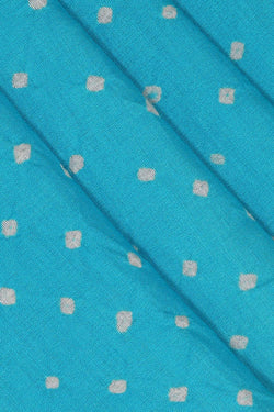 Image of Banarasi Chiniya Sky Blue Bandhani Saree