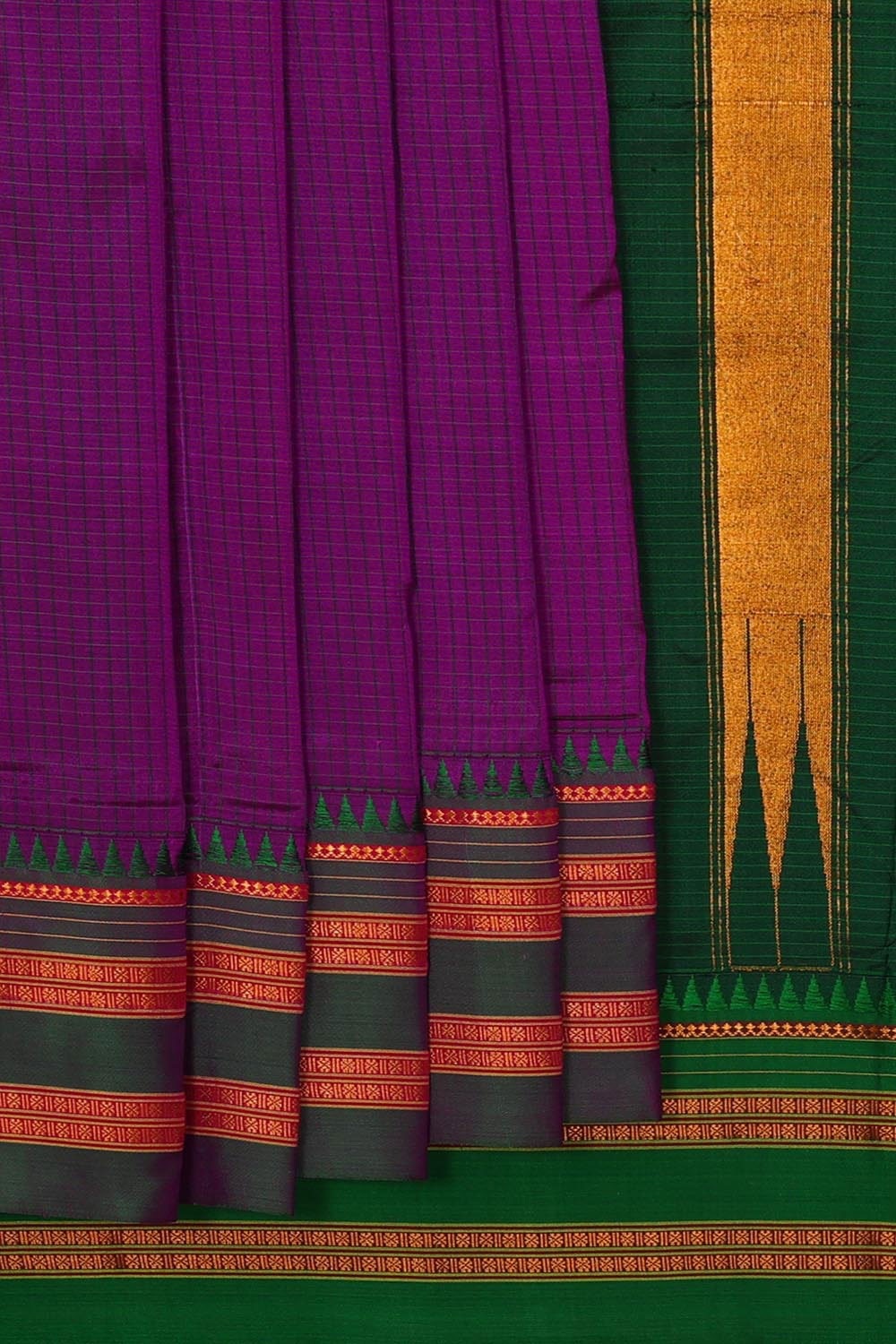 Narayanpet Silk Magenta Purple Saree