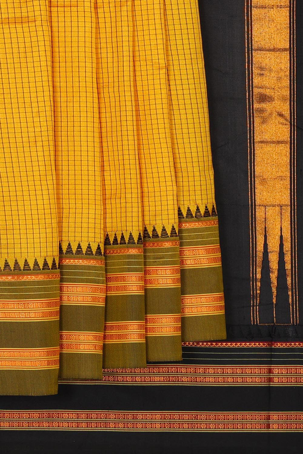 Narayanpet Silk Yellow Saree