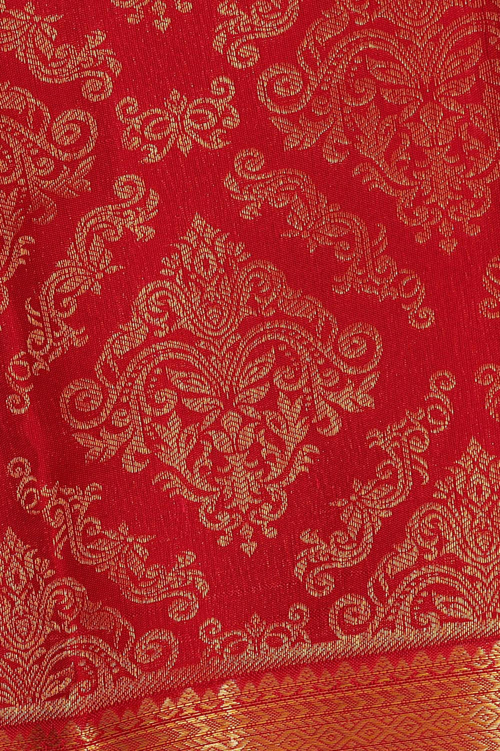 Kanchipattu Red Brocade Saree