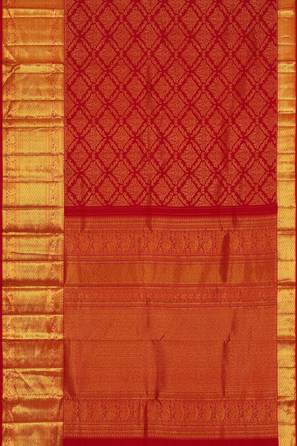 Kanchipattu Red Brocade Saree