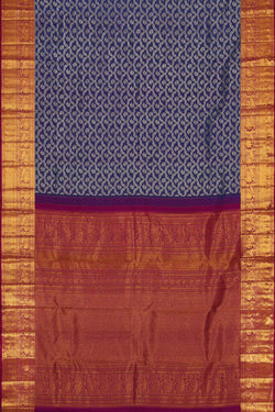 Image of Kanchipattu Dark Blue Brocade Saree