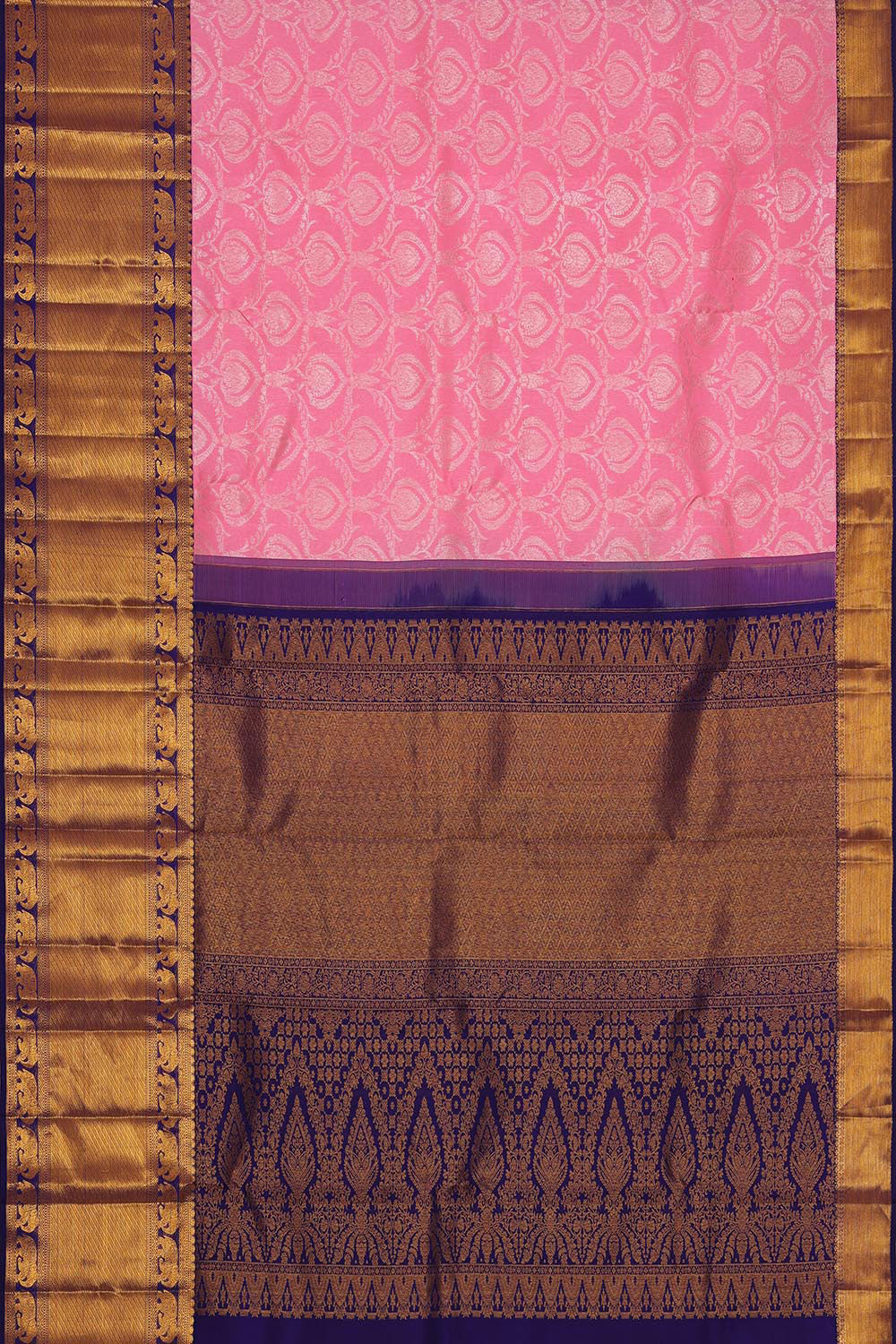 Kanchipattu Pink Brocade Saree