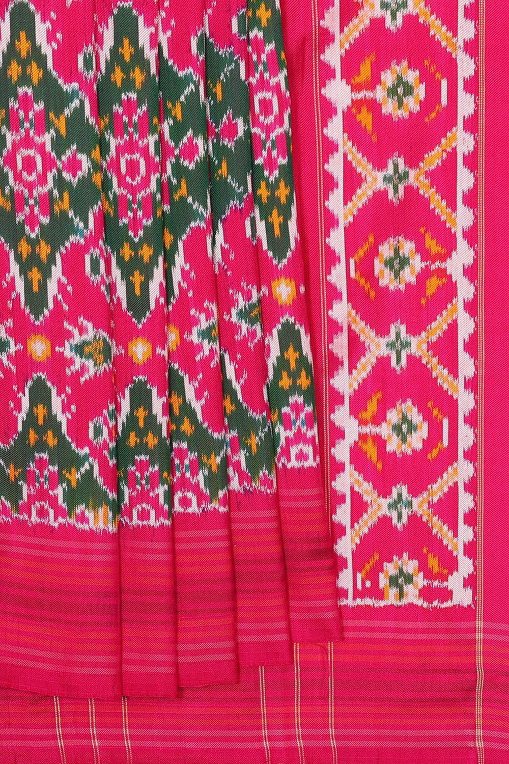 Twill Patola Rani Pink Saree