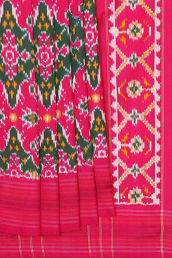 Image of Twill Patola Rani Pink Saree