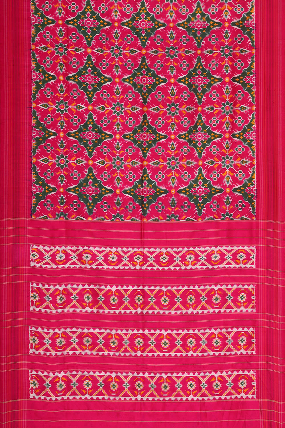 Image of Twill Patola Rani Pink Saree