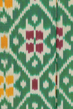 Image of Ikat Green Pavada Unstitched Set