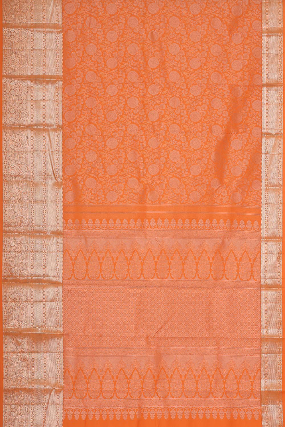 Kanchipattu Peach Brocade Saree