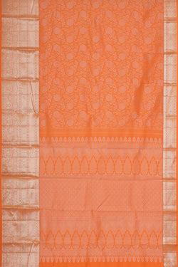 Image of Kanchipattu Peach Brocade Saree