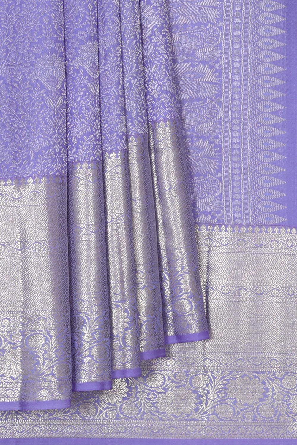 Kanchipattu Lavender Brocade Saree