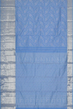 Image of Kanchipattu Misty Blue Brocade Saree