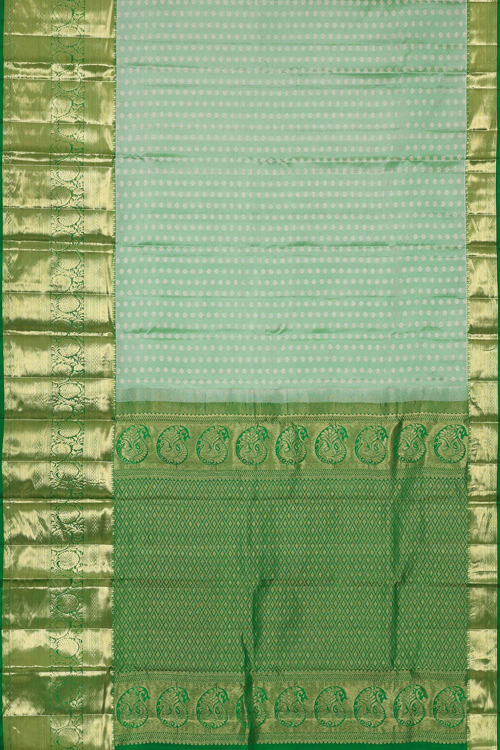 Kanchipattu Mint Green Brocade Saree