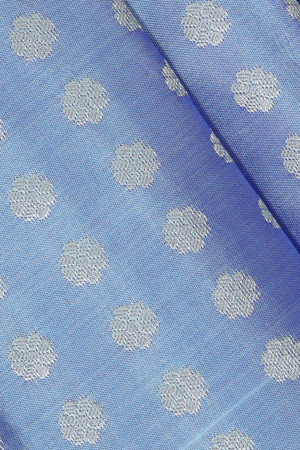 Kanchipattu Dewy Blue Brocade Saree