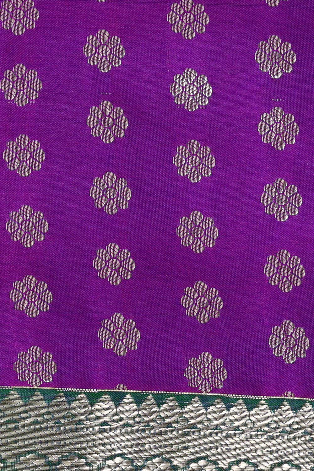 Kanchipattu Magenta Purple Brocade Saree