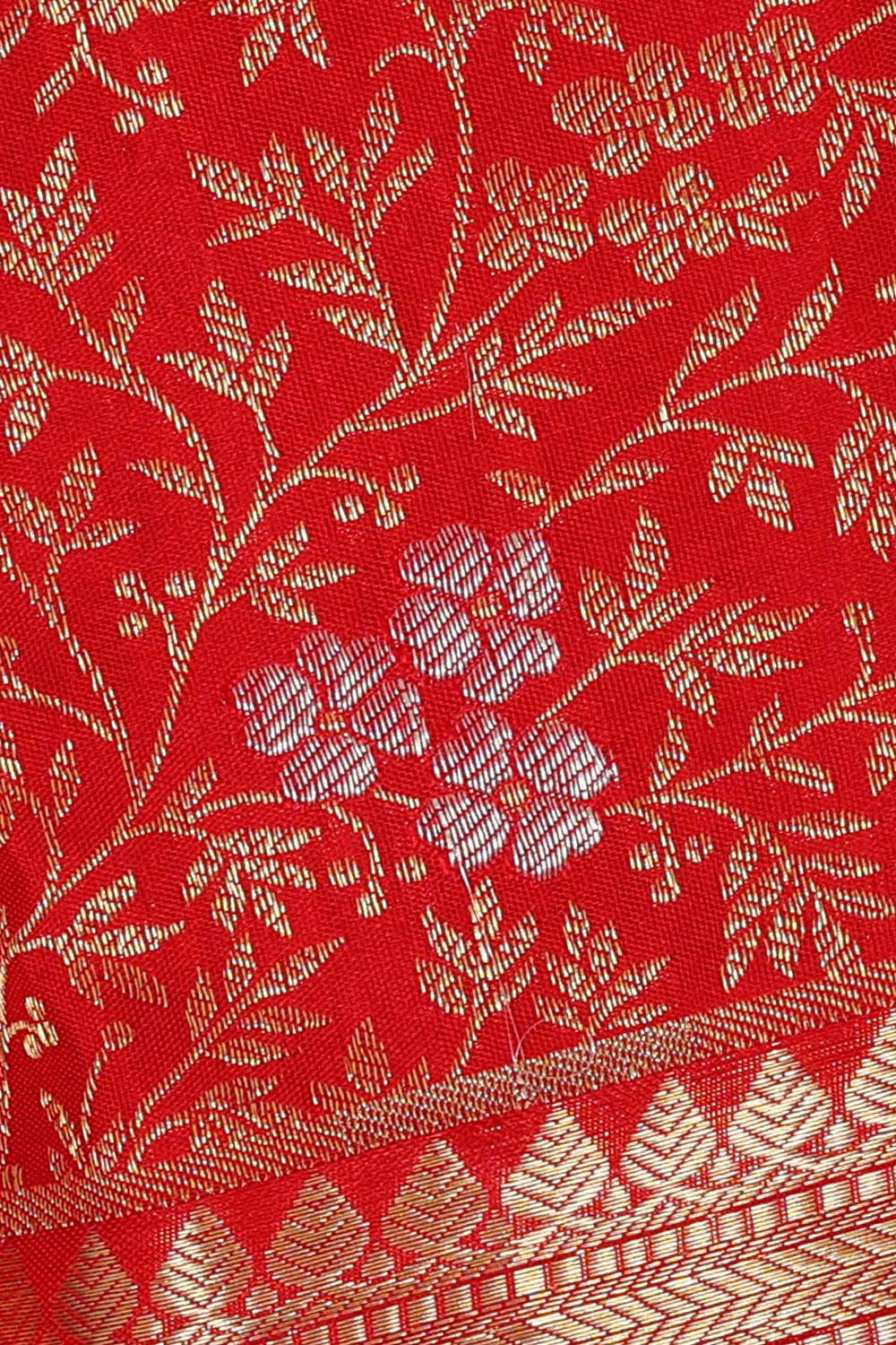 Kanchipattu Red Brocade Saree