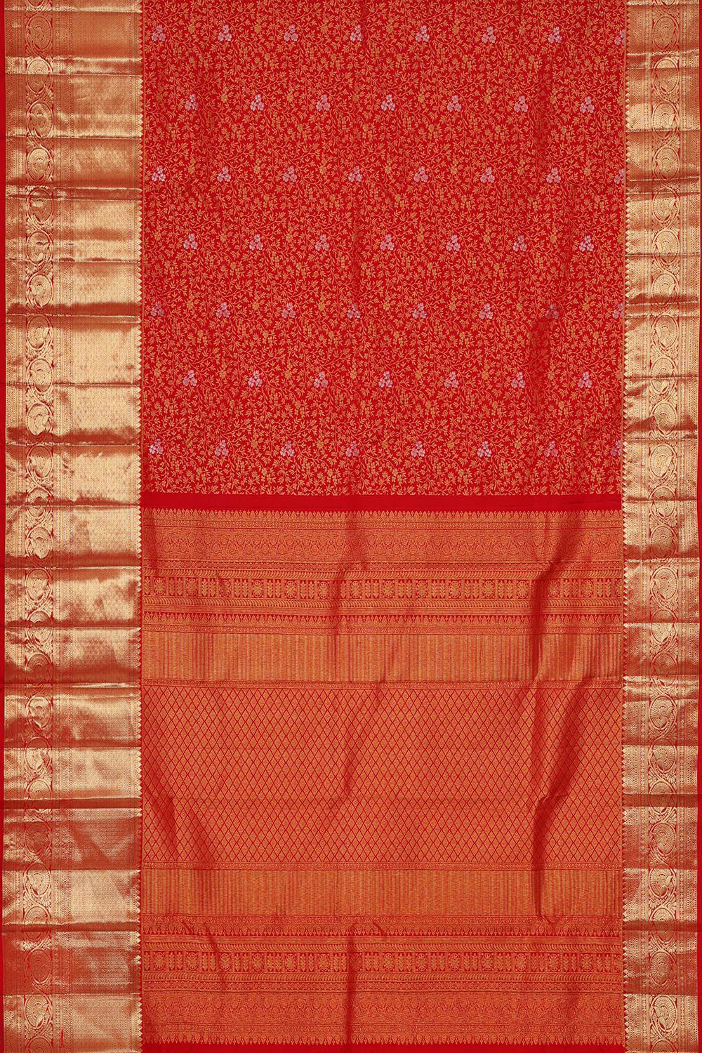 Kanchipattu Red Brocade Saree