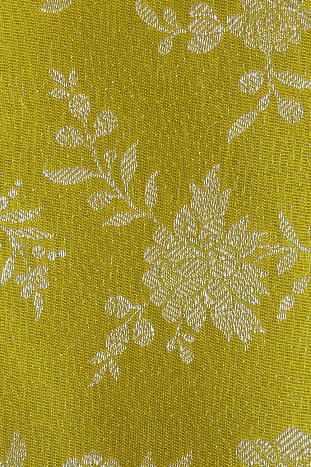 Kanchipattu Parrot Green Brocade Saree