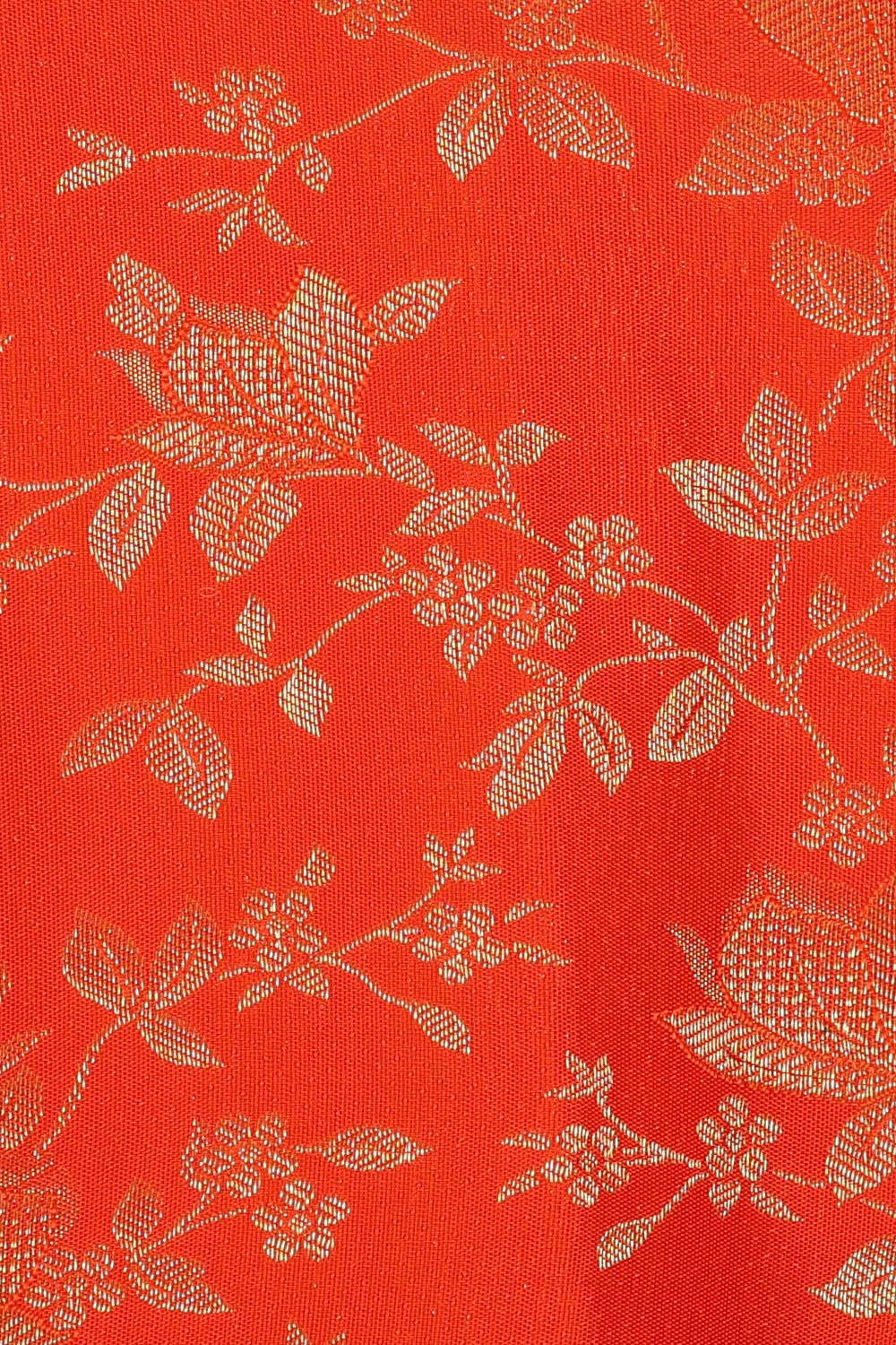 Kanchipattu Orange Brocade Saree