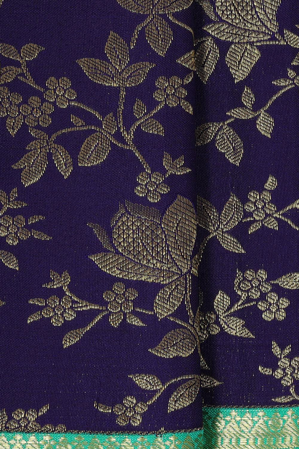 Kanchipattu Violet Brocade Saree