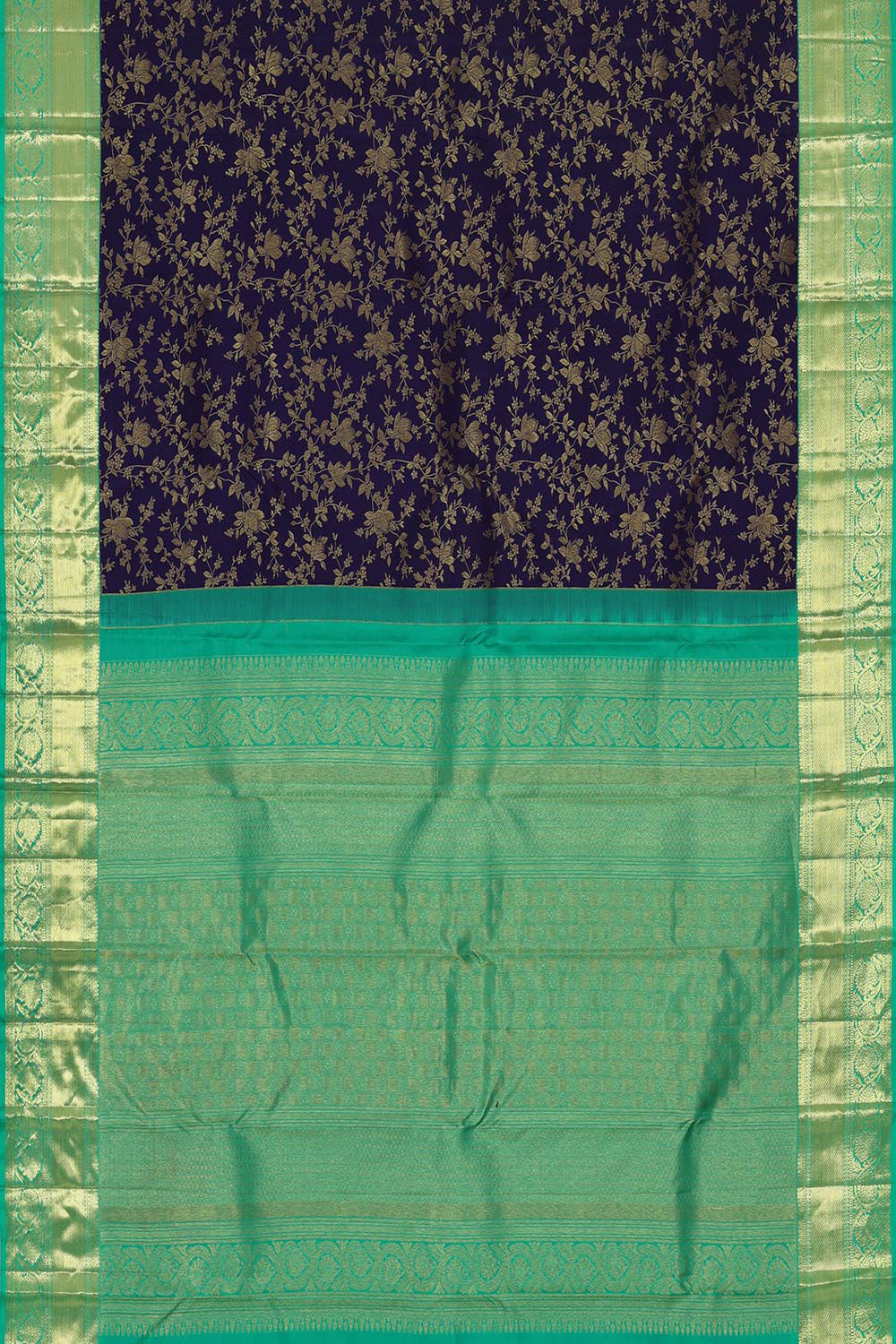 Kanchipattu Violet Brocade Saree