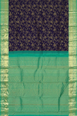 Image of Kanchipattu Violet Brocade Saree