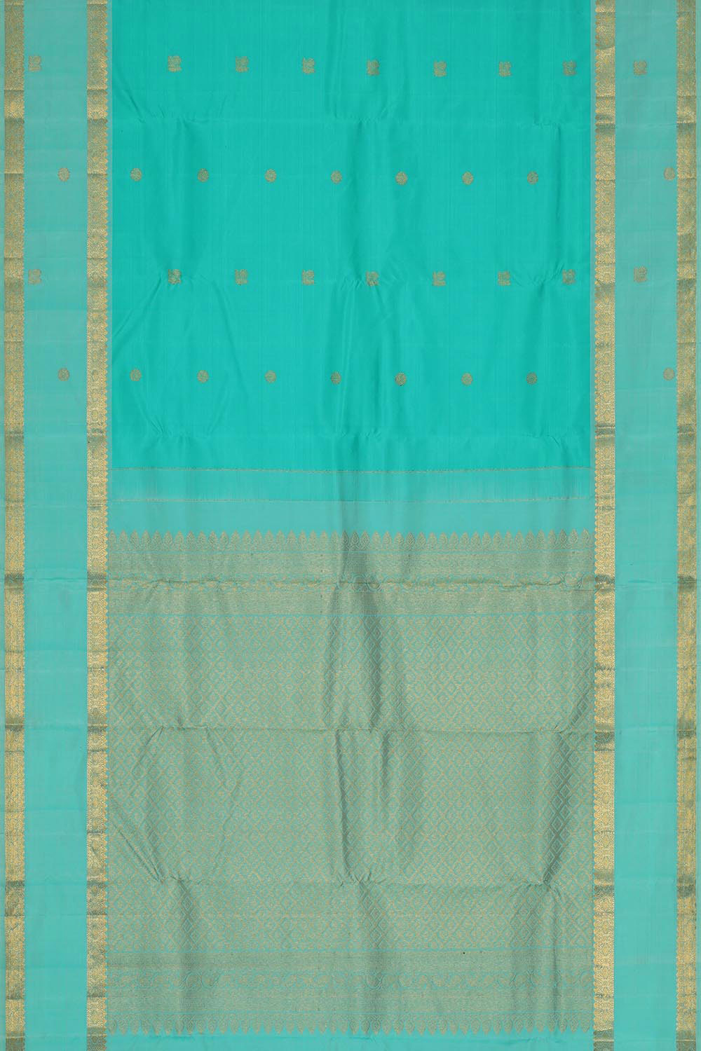 Kanchipattu Aqua Blue Brocade Saree