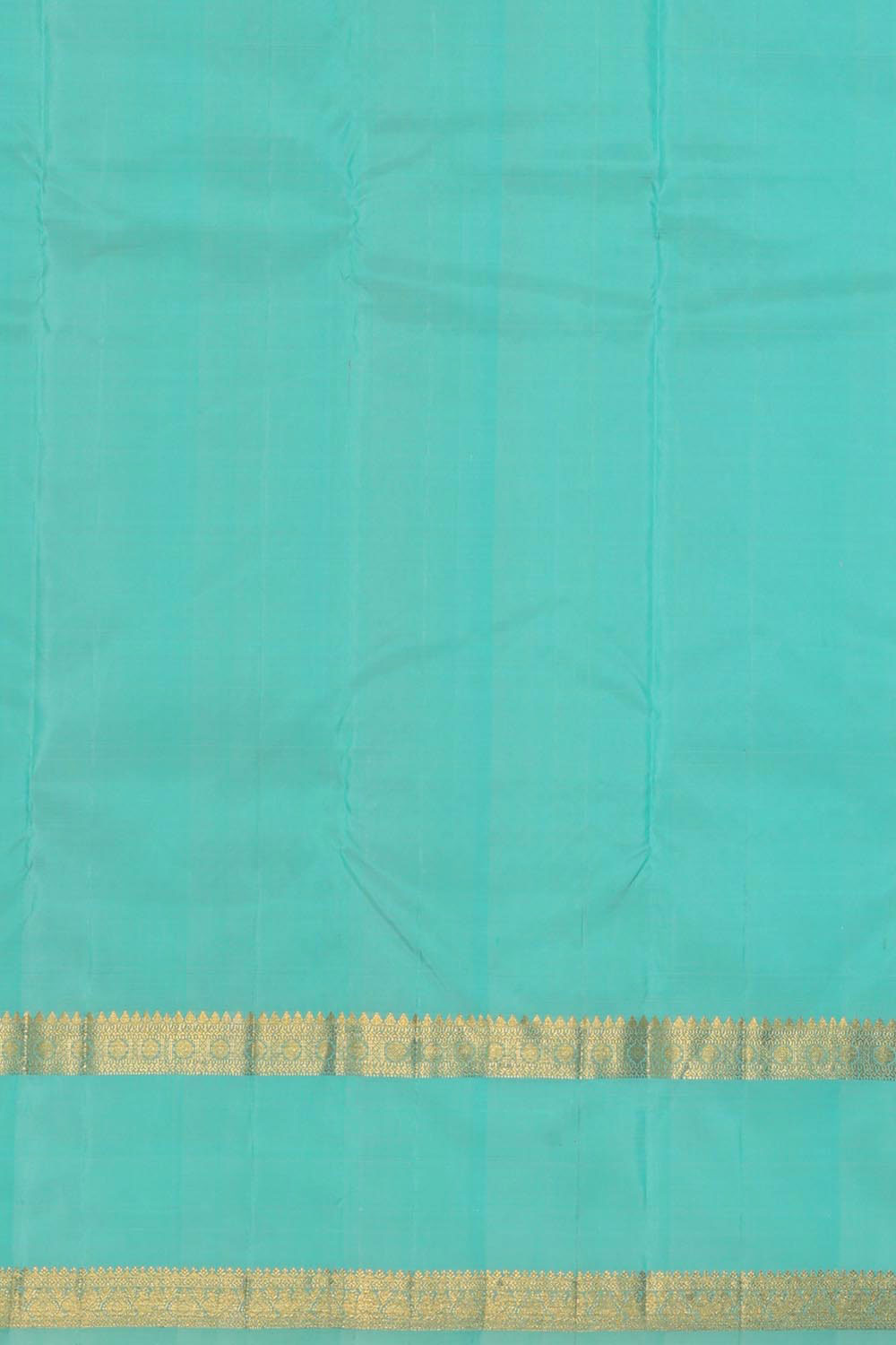 Kanchipattu Aqua Blue Brocade Saree