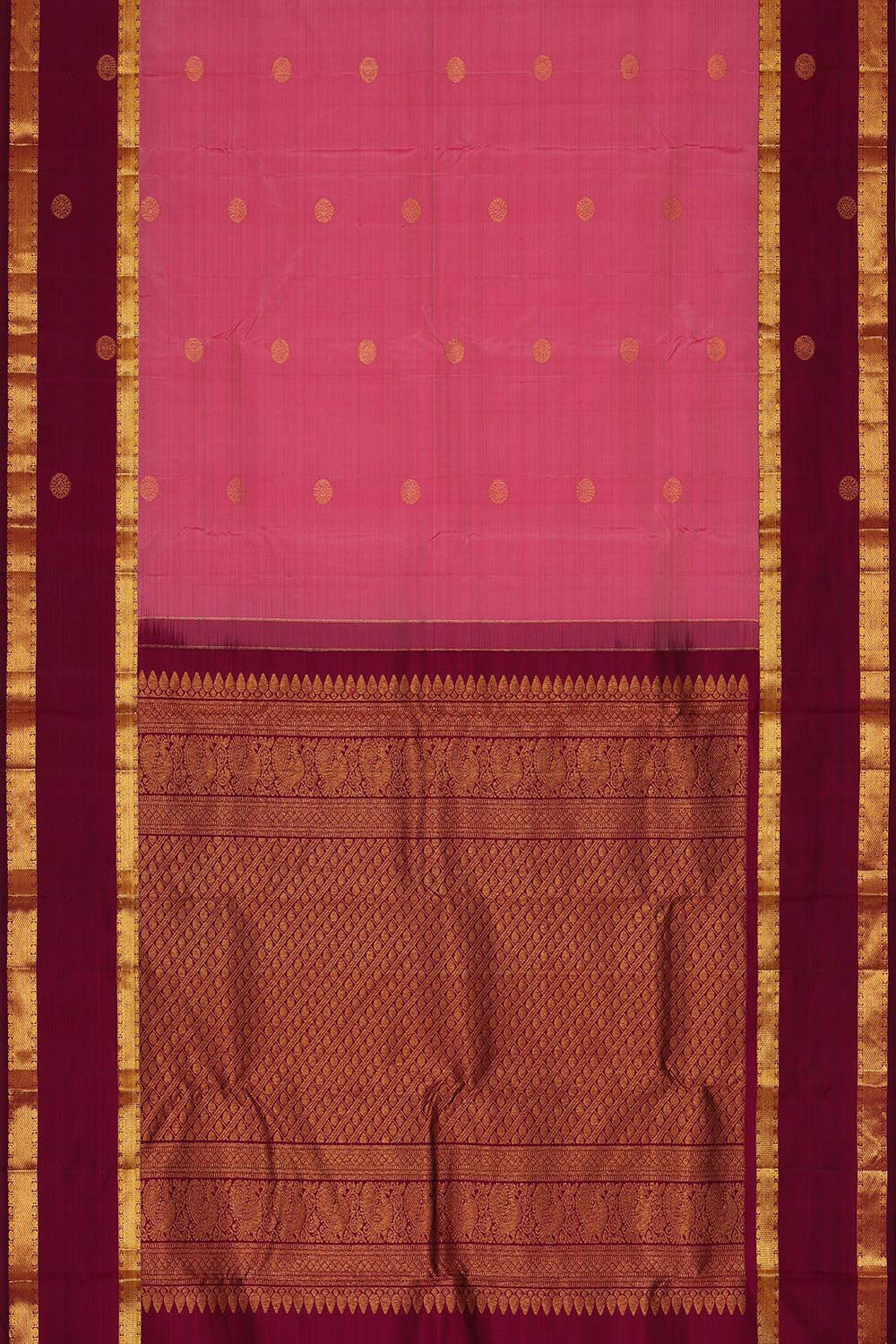 Kanchipattu Pink Brocade Saree