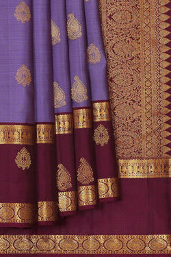 Image of Kanchipattu Dark Lavender Brocade Saree