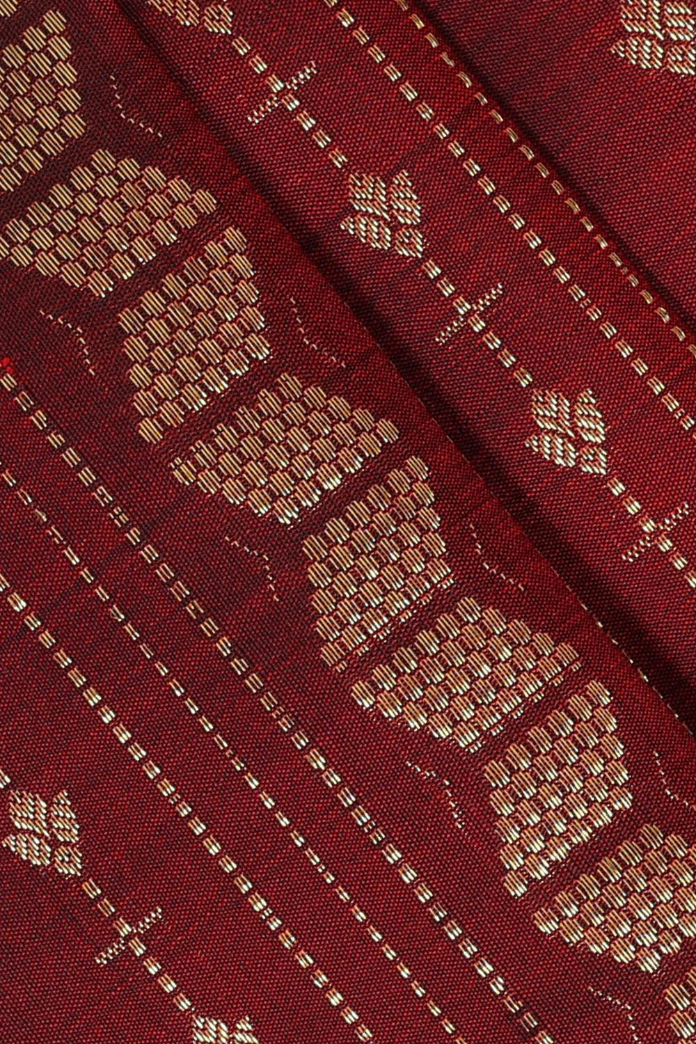 Kanchipattu Maroon Brocade Saree