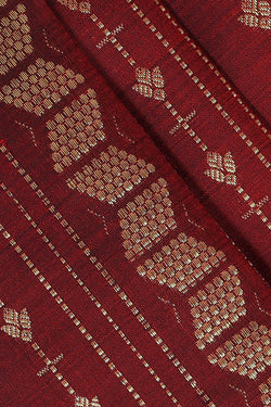 Image of Kanchipattu Maroon Brocade Saree