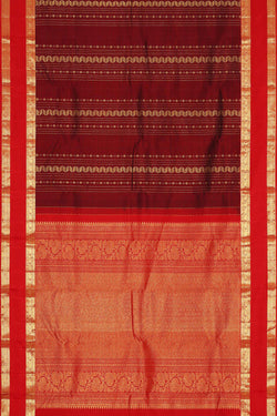 Image of Kanchipattu Maroon Brocade Saree