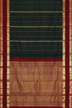 Image of Kanchipattu Bottle Green Brocade Saree