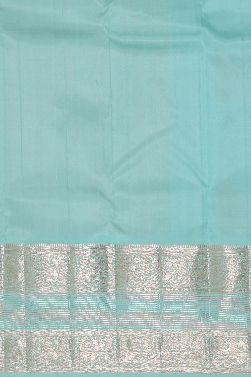 Kanchi Kora Light Blue Brocade Saree