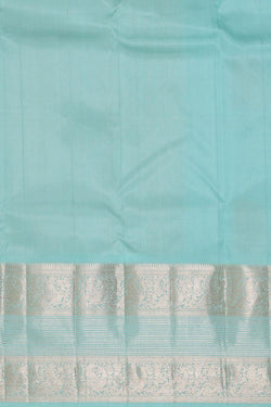 Image of Kanchi Kora Light Blue Brocade Saree