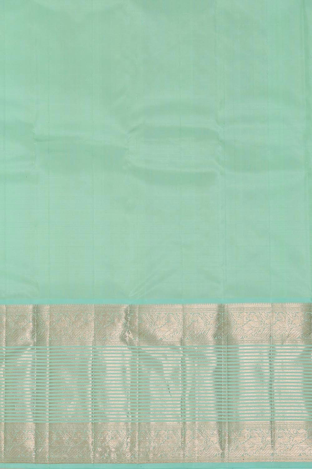 Kanchi Kora Light Mint Green Brocade Saree