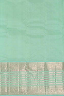 Image of Kanchi Kora Light Mint Green Brocade Saree