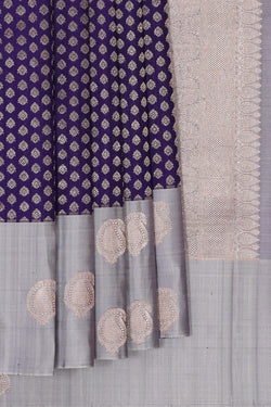 Image of Kanchipattu Violet Brocade Saree