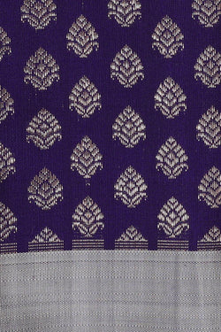 Image of Kanchipattu Violet Brocade Saree