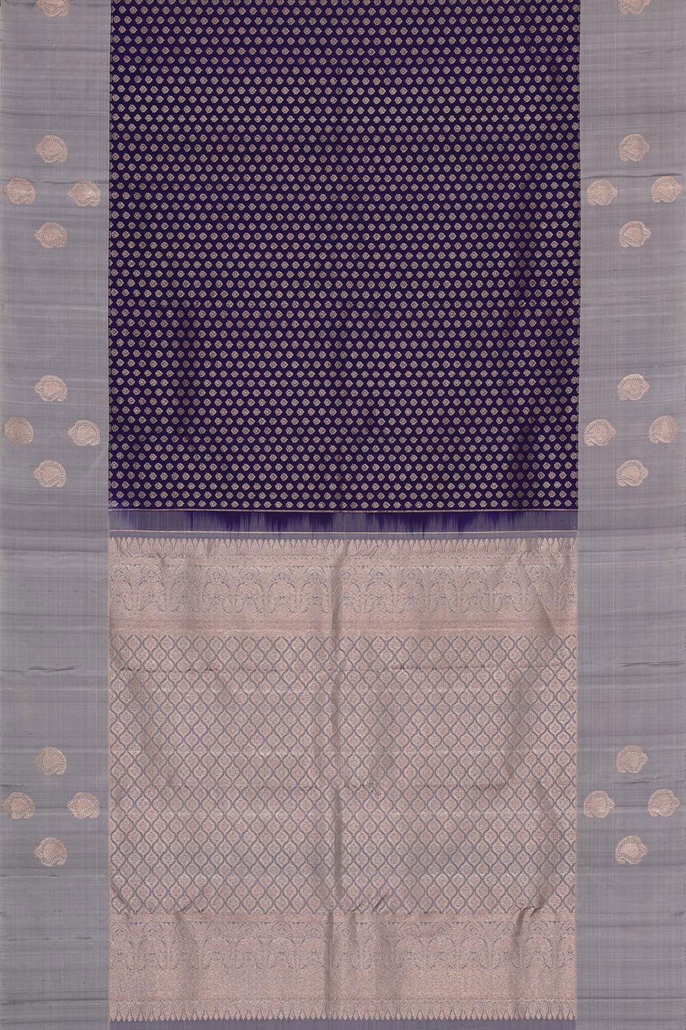 Kanchipattu Violet Brocade Saree