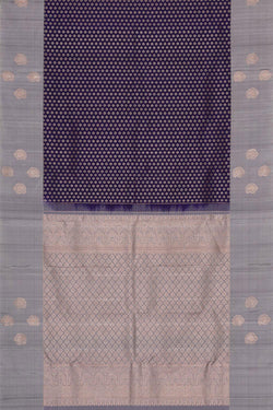 Image of Kanchipattu Violet Brocade Saree