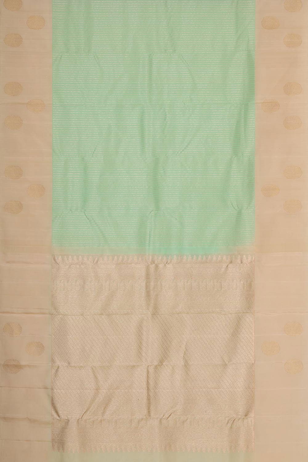 Kanchipattu Light Mint Green Brocade Saree