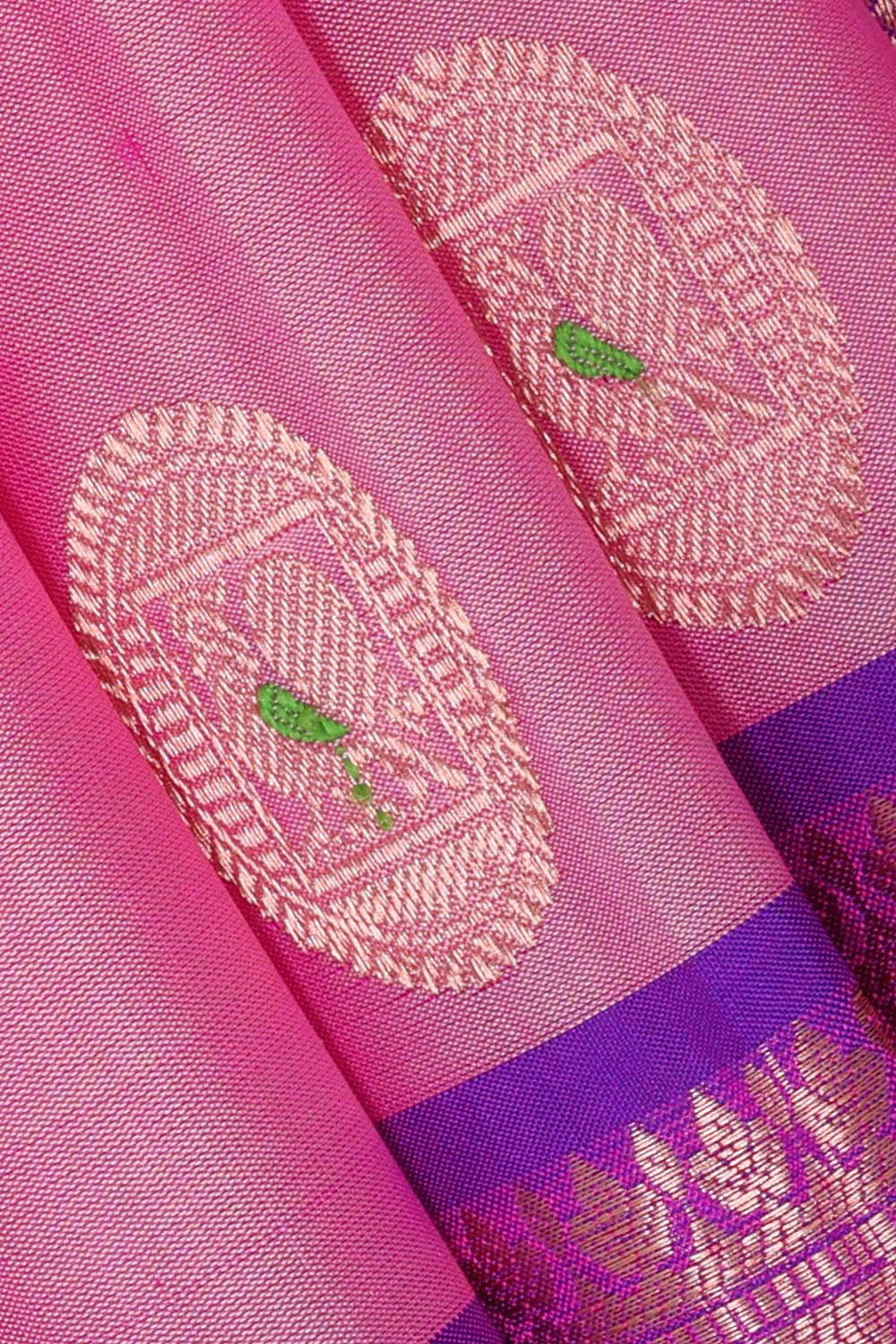 Kanchipattu Pink Brocade Saree