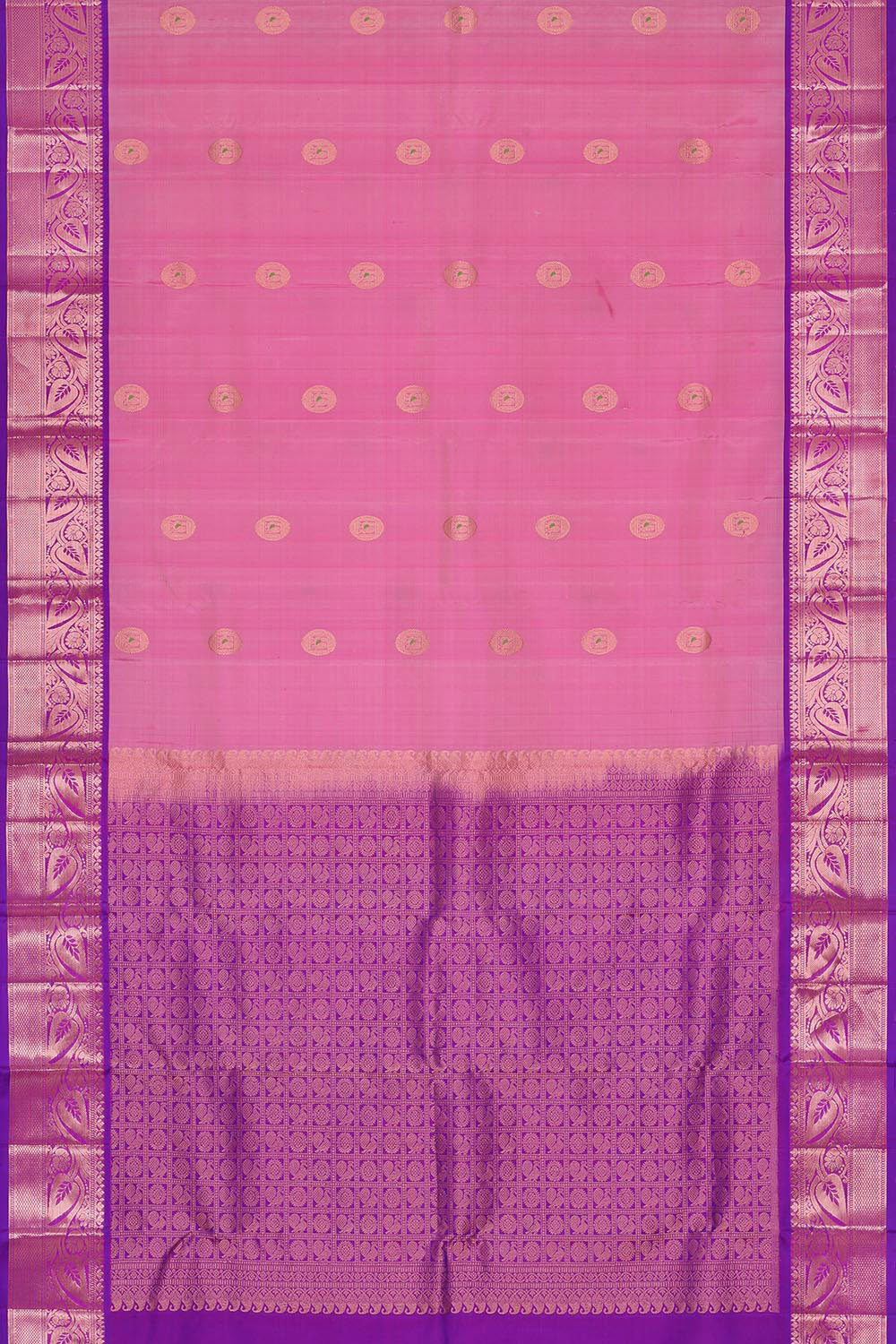 Kanchipattu Pink Brocade Saree