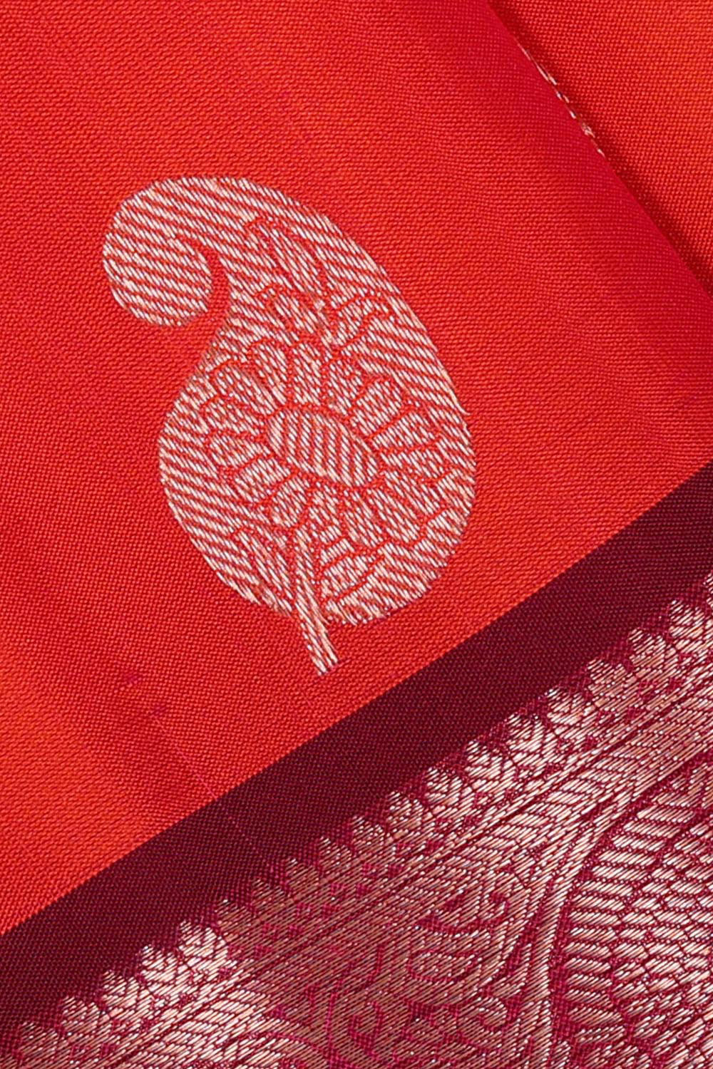 Kanchipattu Light Red Brocade Saree