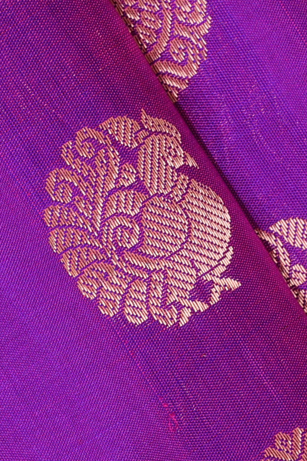 Kanchipattu Magenta Purple Brocade Saree